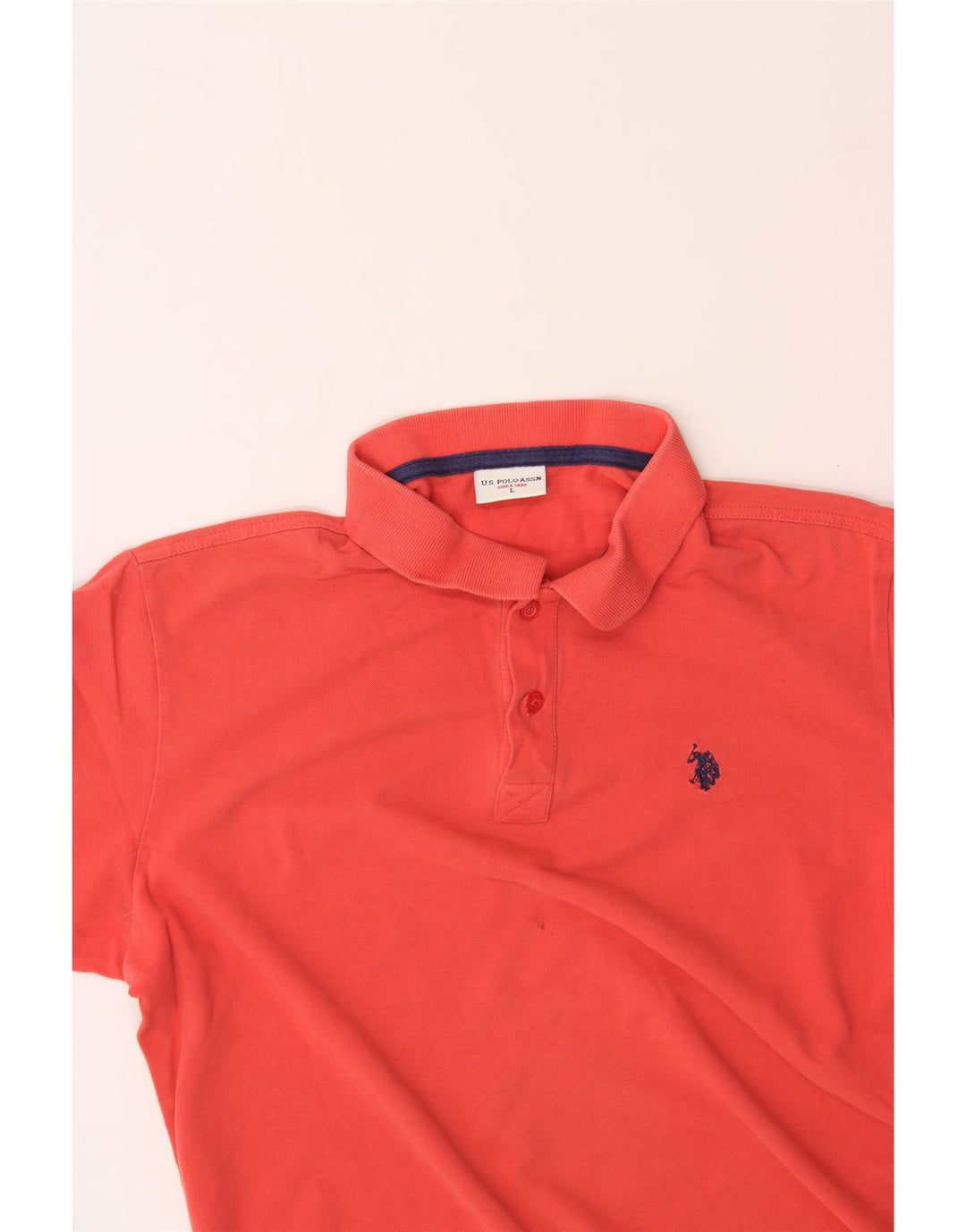 U.S. POLO ASSN. Mens Polo Shirt Large Red Cotton Vintage U.S. Polo Assn. and Second-Hand U.S. Polo Assn. from Messina Hembry 
