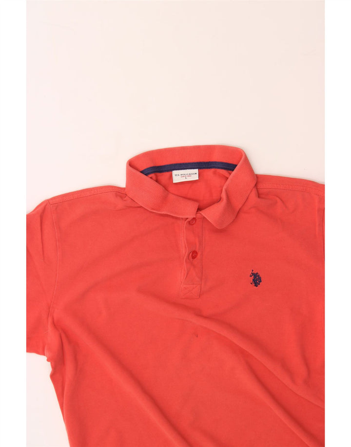 U.S. POLO ASSN. Mens Polo Shirt Large Red Cotton Vintage U.S. Polo Assn. and Second-Hand U.S. Polo Assn. from Messina Hembry 