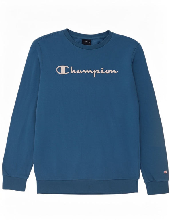 Champion Boys Grafisk Sweatshirt Jumper 13-14 år XL Blue Sports