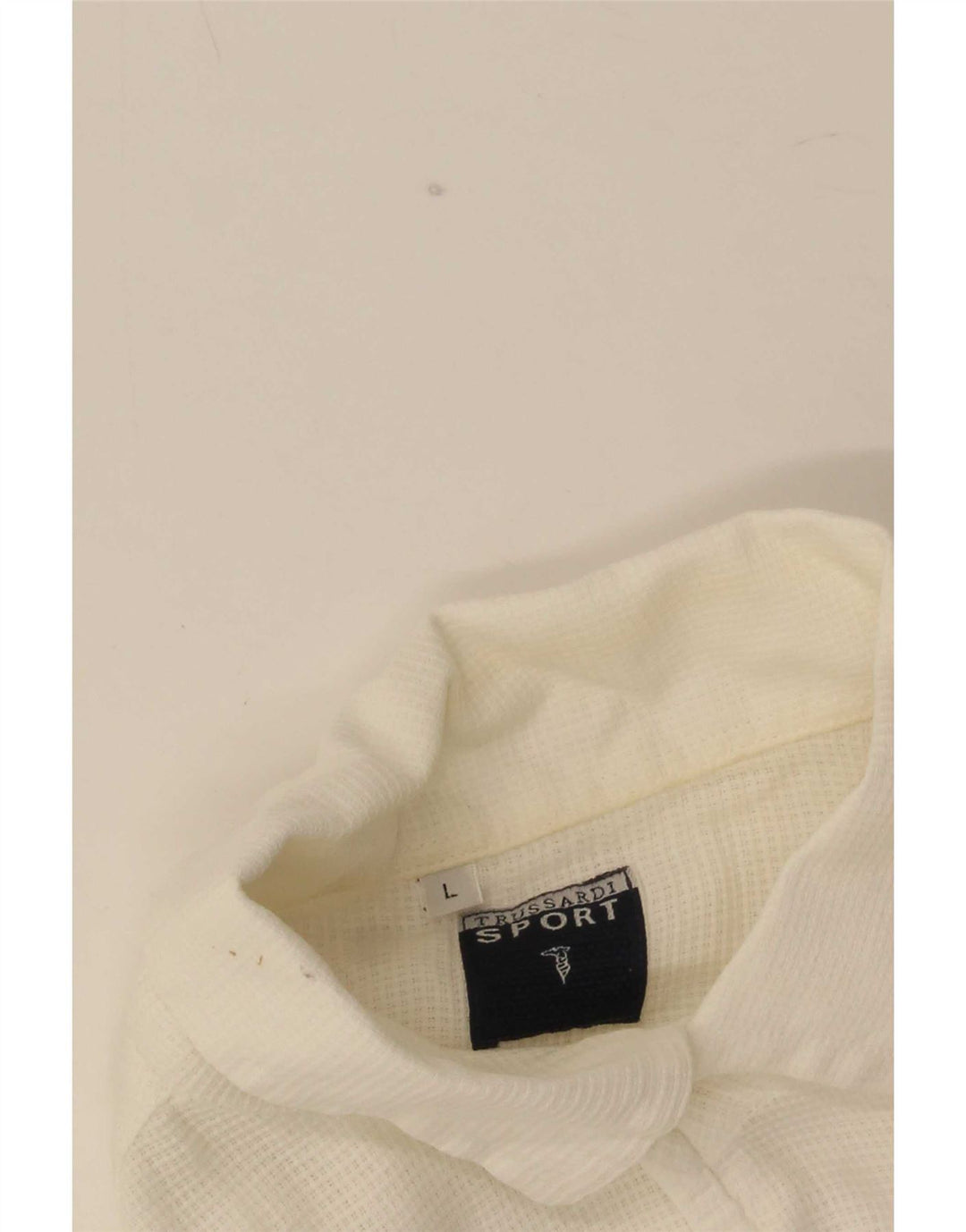 Trussardi Herre 3/4-ærmet Overshirt Skjorte Large White