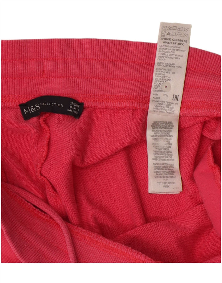MARKS & SPENCER Træningsdragt til kvinder Joggers UK 16 Large Pink Bomuld