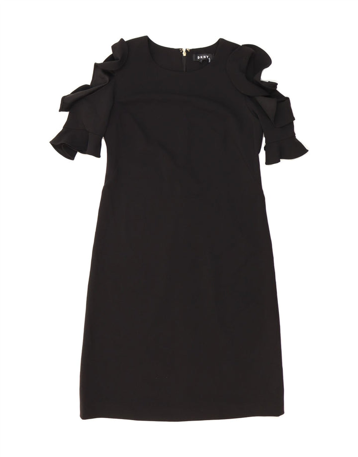 DKNY Womens Shift Dress US 4 Small Black Polyester Vintage Dkny and Second-Hand Dkny from Messina Hembry 