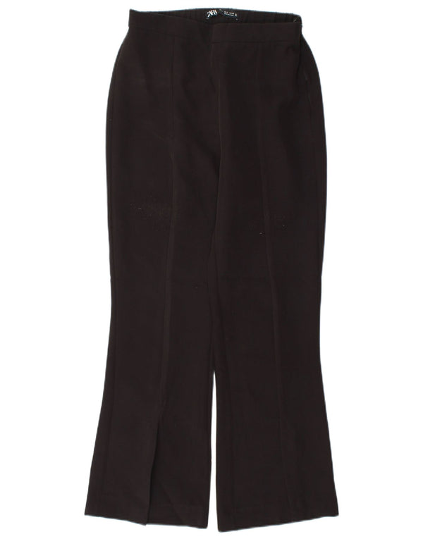 Zara Dame Bootcut Casual Bukser Small W26 L26 Sort Polyester