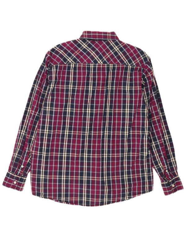 Pierre Cardin Herre Regular Fit skjorte XL Lilla Plaid