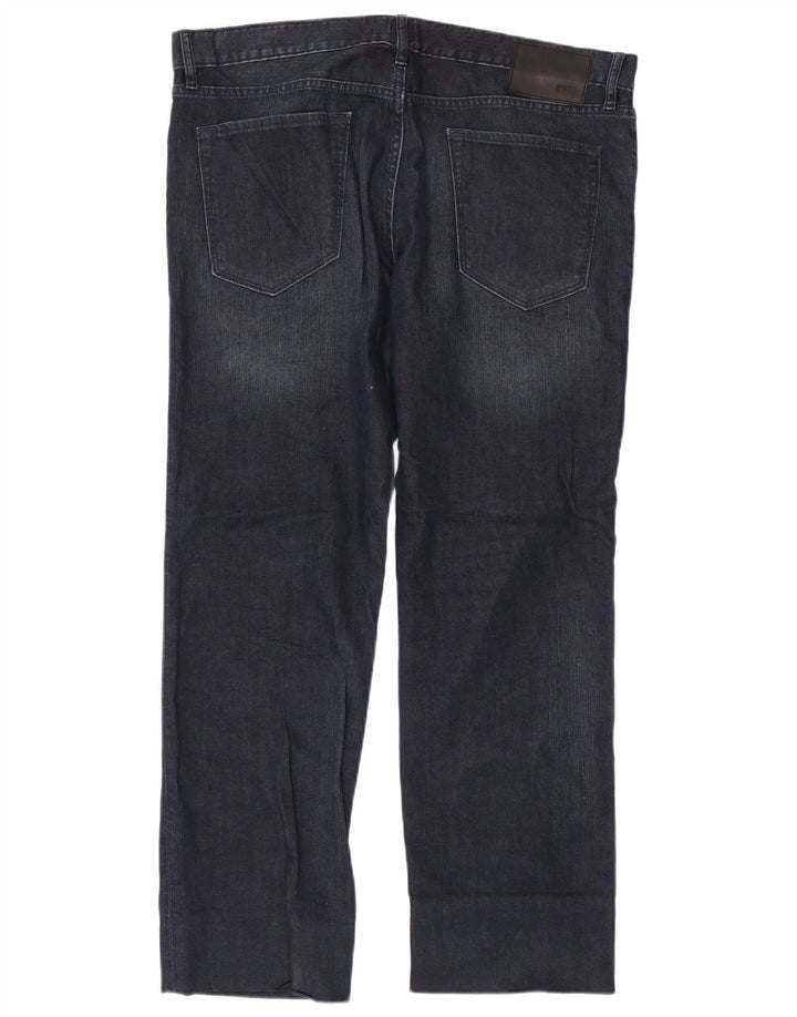 Hugo Boss Straight Jeans til mænd W38 L31 Marineblå bomuld