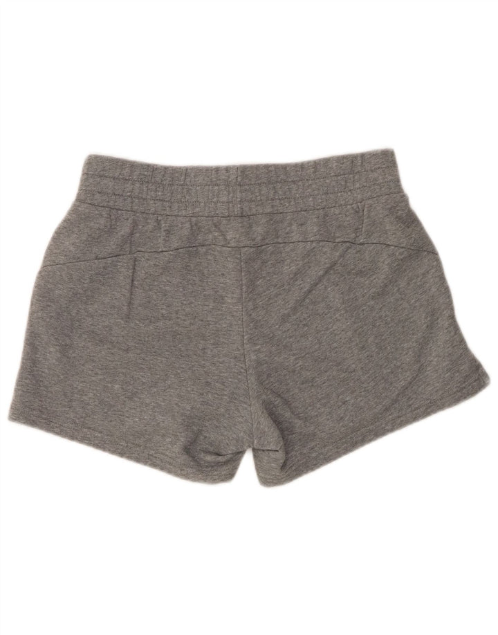 PUMA Womens Sport Shorts UK 14 Medium  Grey Cotton