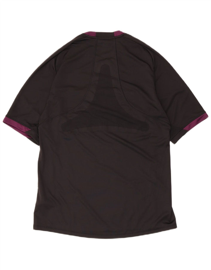 Adidas Herre Climacool T-Shirt Top Medium Sort Colourblock Polyester