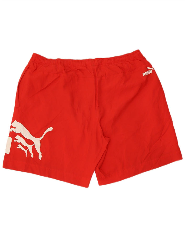 PUMA Grafiske sportsshorts til mænd, store røde