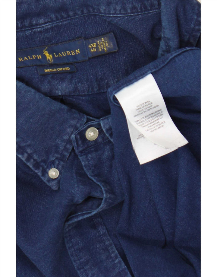 Ralph Lauren Herre stor skjorte 4XL marineblå bomuld
