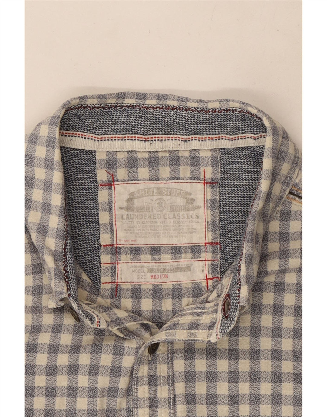 White Stuff Herreskjorte Medium Grey Gingham Cotton