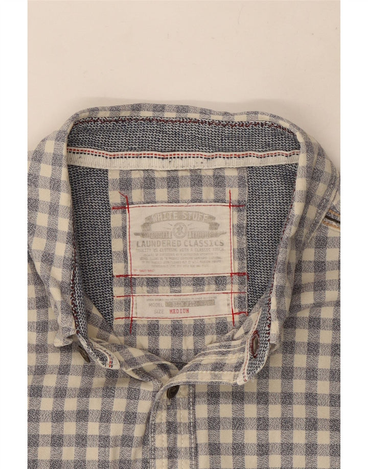 White Stuff Herreskjorte Medium Grey Gingham Cotton