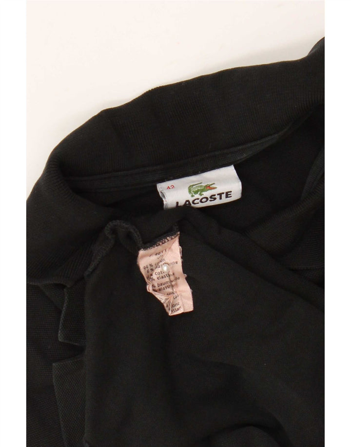 Lacoste Dame Polo Kjole Størrelse 42 Stor Sort Bomuld