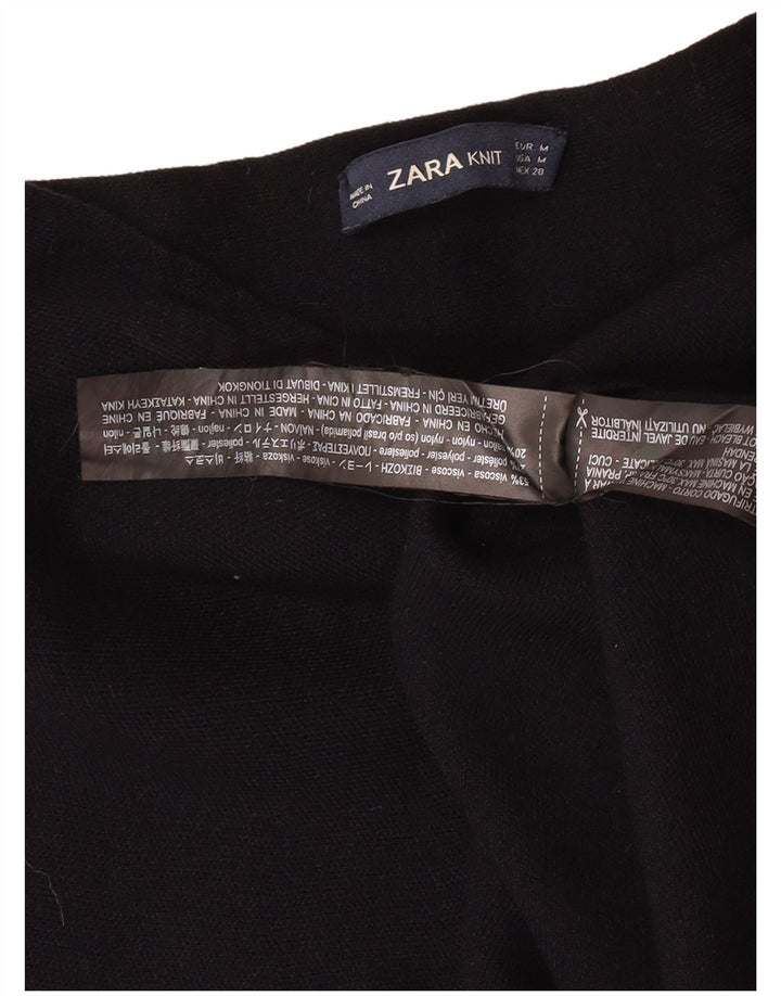 Zara Dame A-Line nederdel Medium W24 Sort Viscose