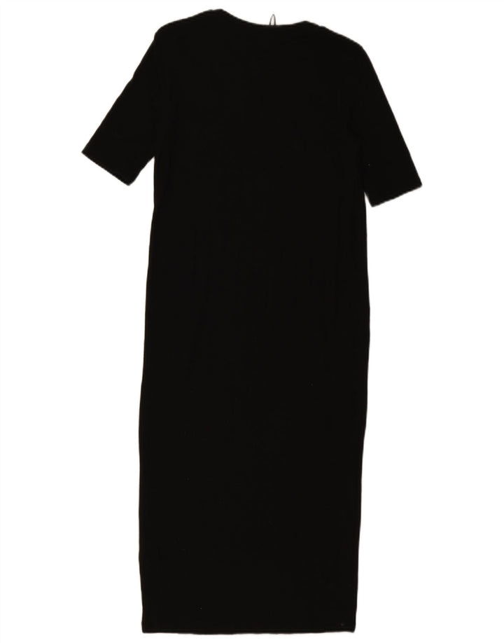 Zara Dame Maxi Dress UK 8 Small Black Polyester