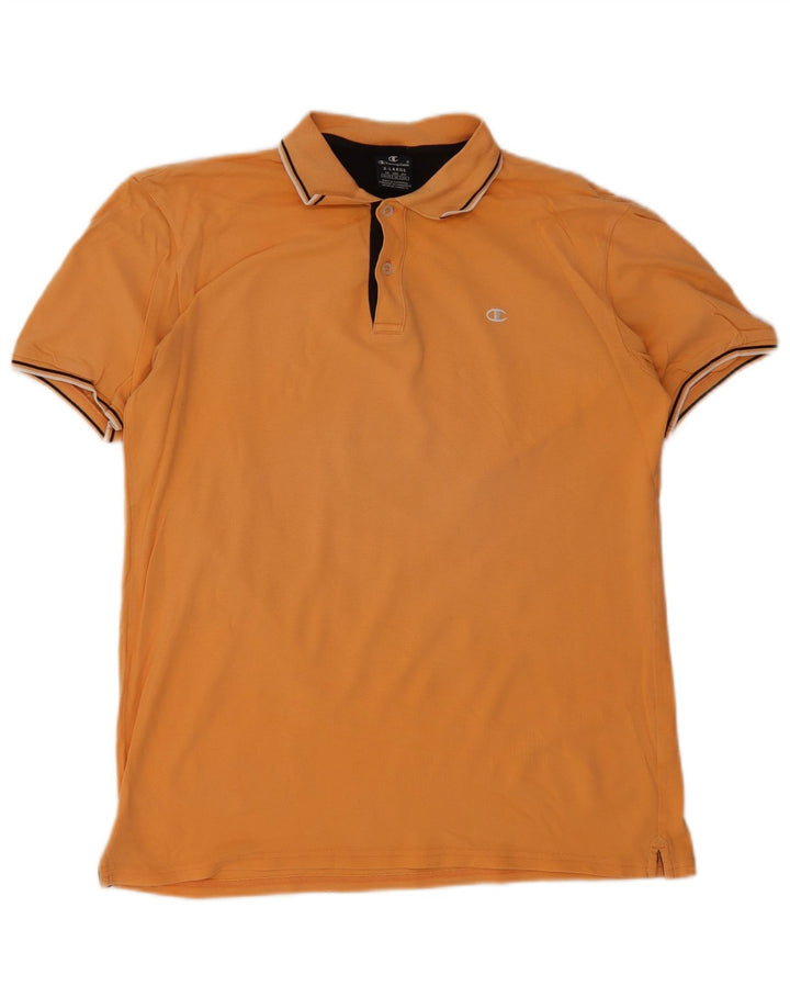 Champion herre poloshirt XL orange stribet