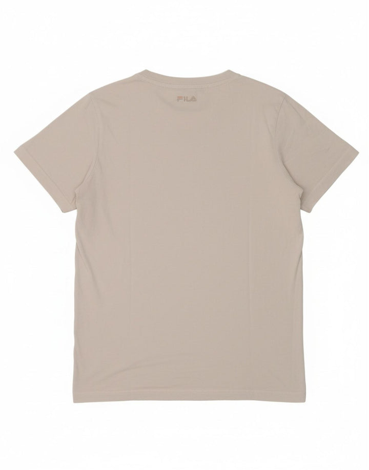 FILA Boys Graphic T-Shirt Top 13-14 Years White Cotton