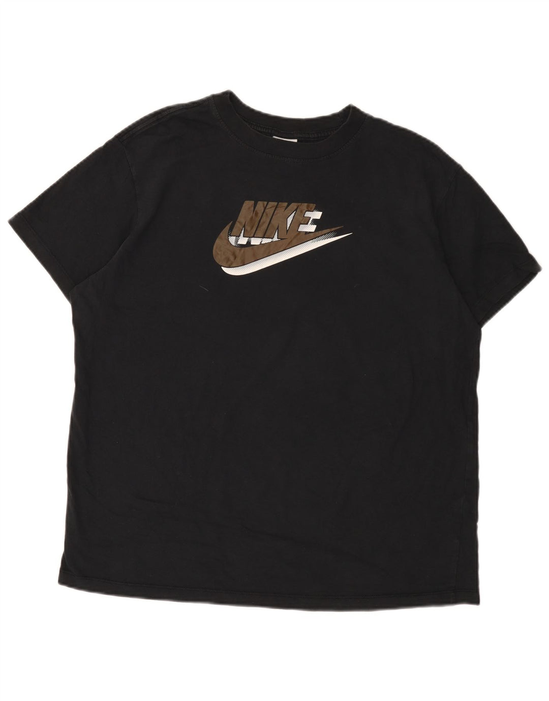 Nike Herre Oversized grafisk T-shirt Top Medium Sort Bomuld