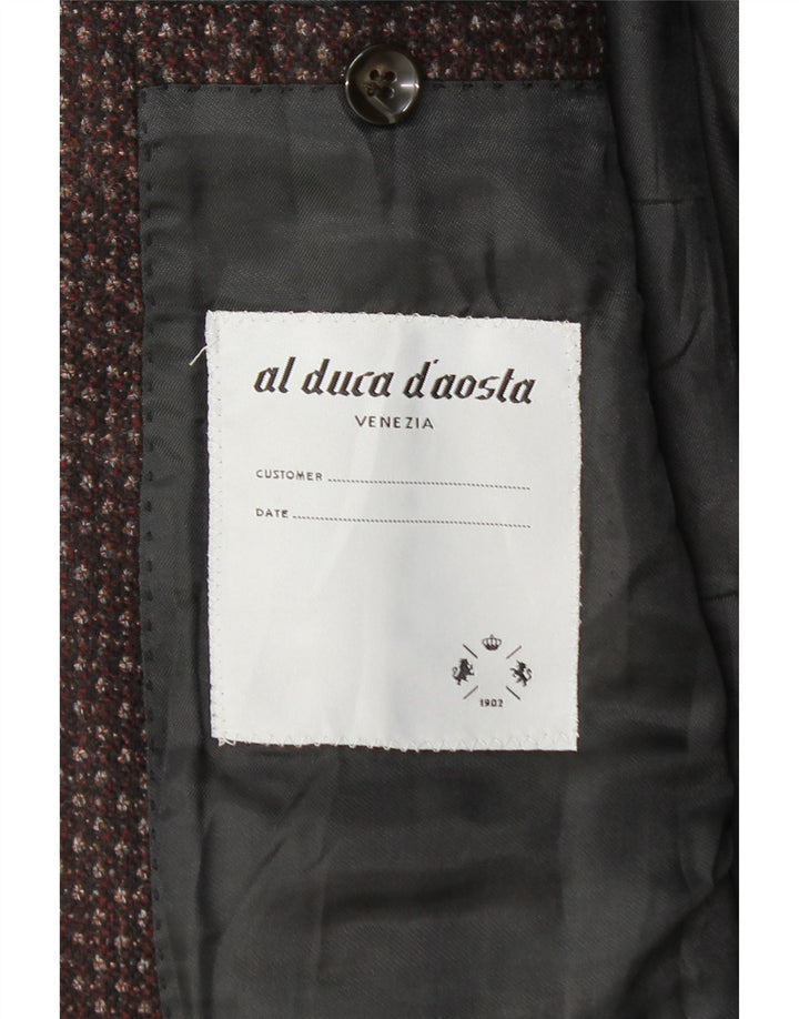 Al Duca D'Aosta Herre 3-knaps blazerjakke IT 52 XL Burgundy Flecked