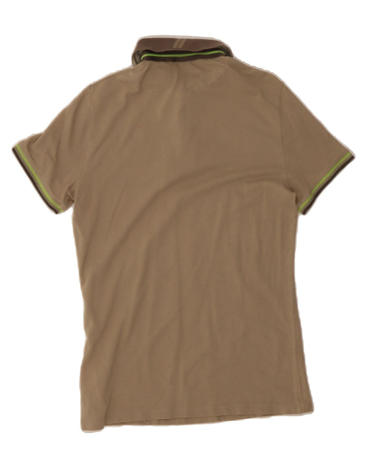 TRUSSARDI JEANS Mens Polo Shirt Small Brown Cotton Vintage Trussardi Jeans and Second-Hand Trussardi Jeans from Messina Hembry 