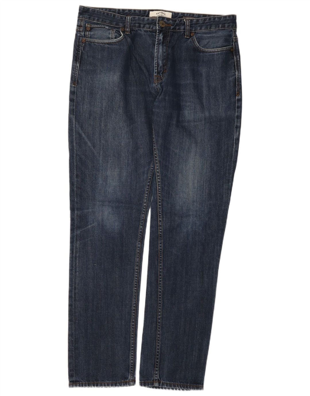 Fat Face Herre Slim Jeans W36 L33 Marineblå Bomuld