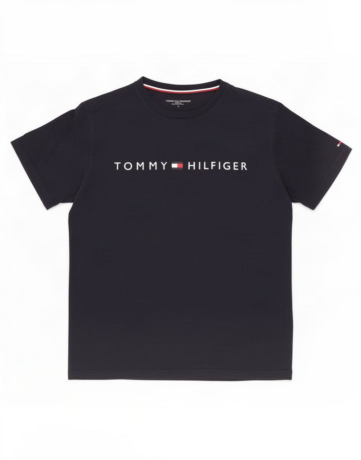Tommy Hilfiger Herre grafisk T-shirt Top Medium Navy Blue