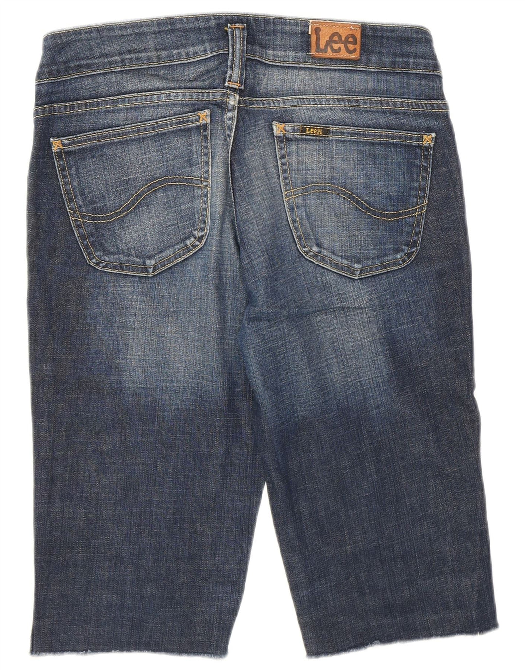 Lee Dame Leola Bermuda Denim Shorts W30 Medium Blue Bomuld