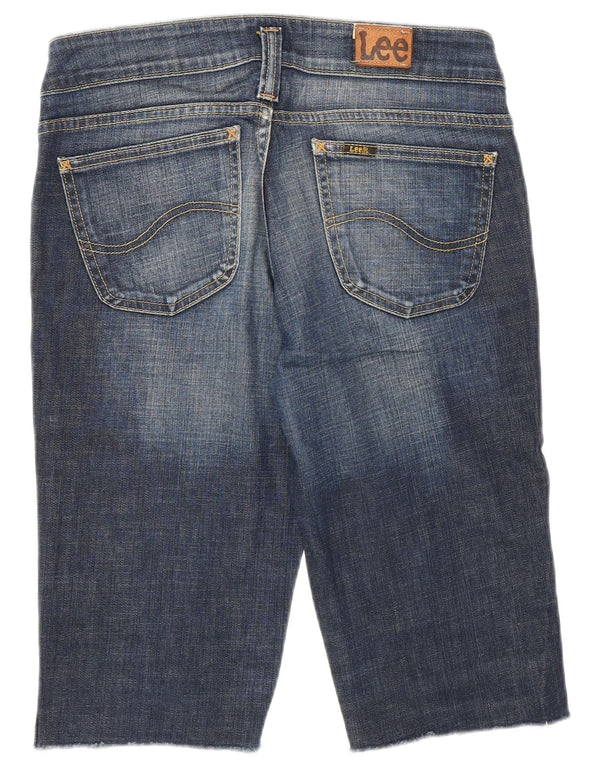 Lee Dame Leola Bermuda Denim Shorts W30 Medium Blue Bomuld