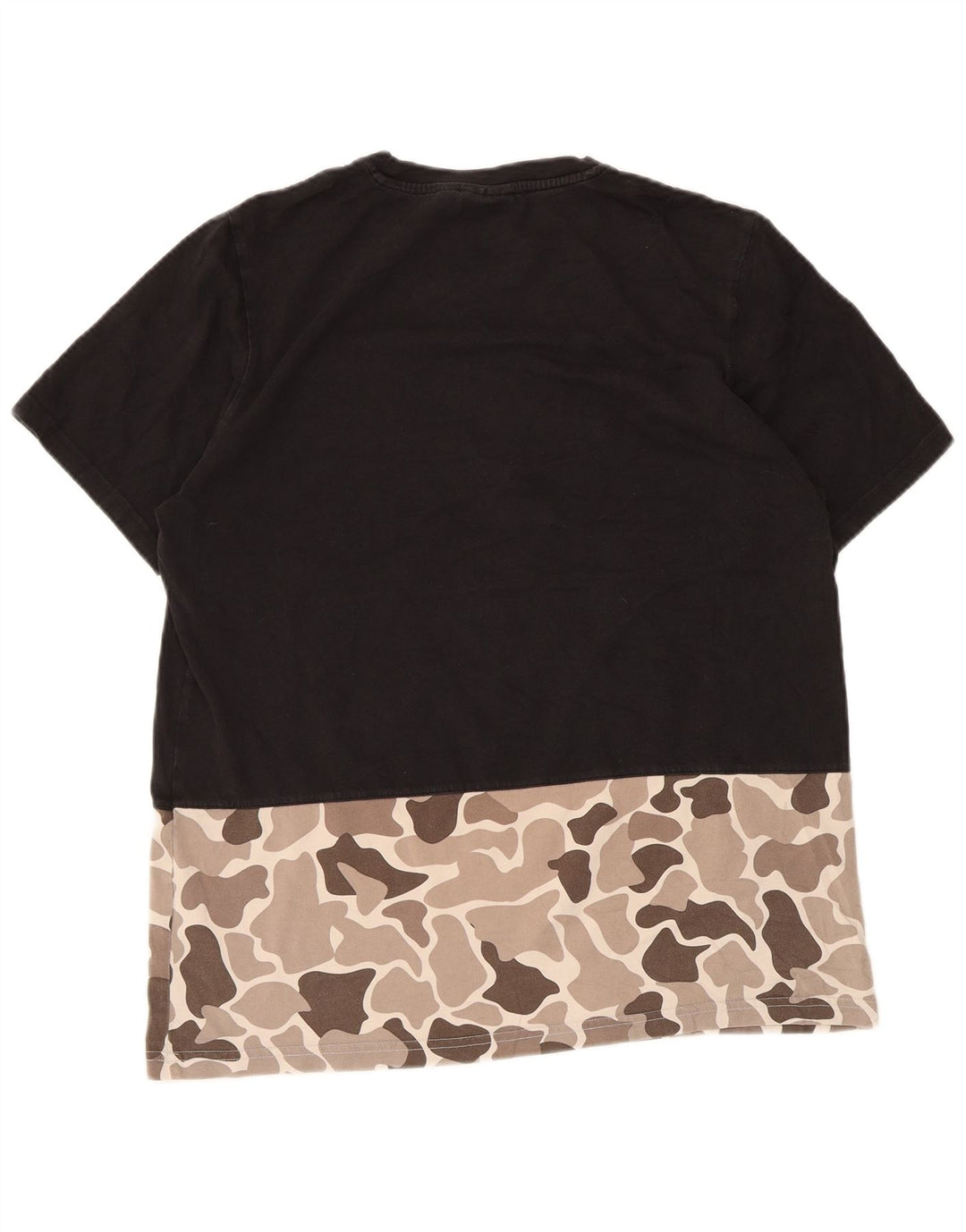 Adidas Herre Grafisk T-Shirt Top Medium Sort Camouflage Bomuld