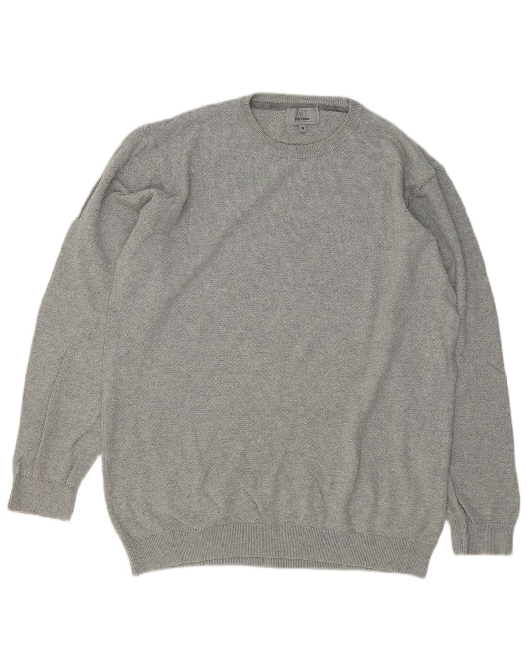 Marks & Spencer Herre sweater med rund hals XL grå bomuld