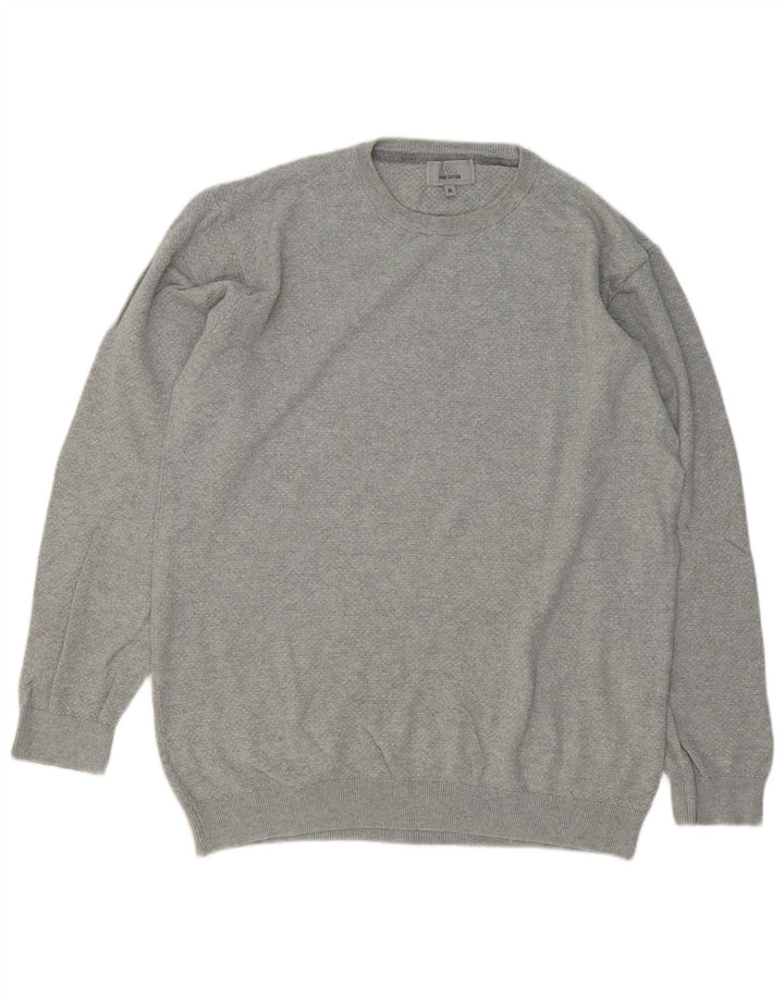 Marks & Spencer Herre sweater med rund hals XL grå bomuld