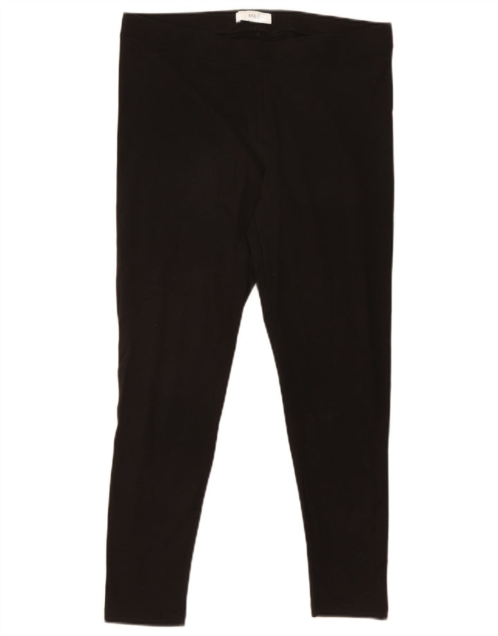 Marks & Spencer Womens Leggings UK 14 Large Black Bomuld