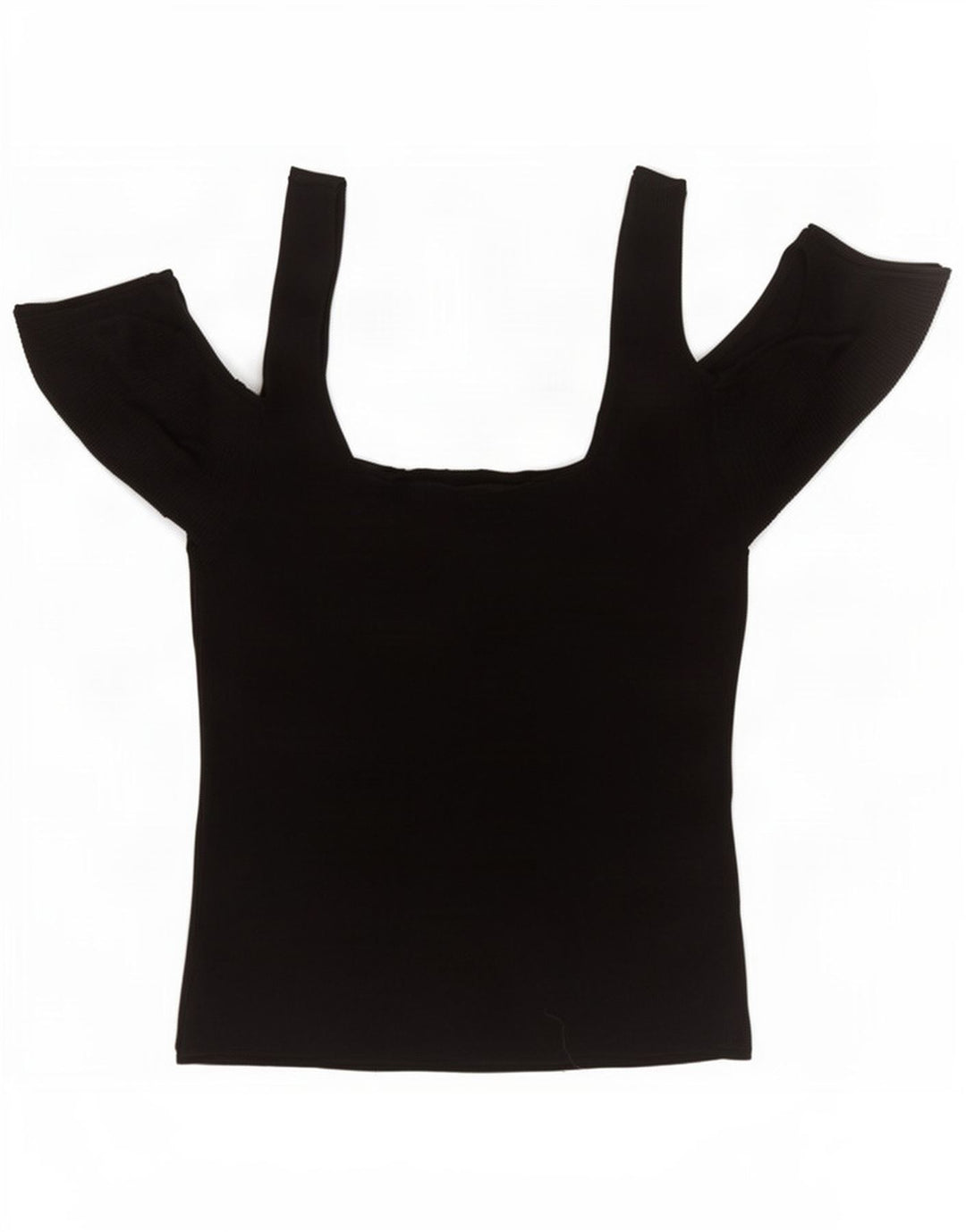 Topshop Dame Off Shoulder Top UK 10 Small Black Viscose
