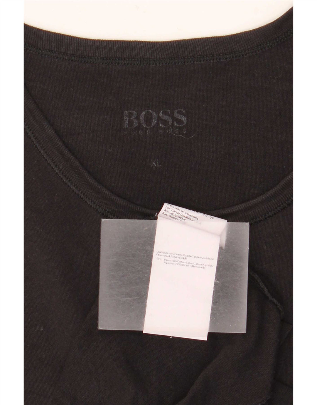Hugo Boss Herre T-Shirt Top XL Sort Elastan
