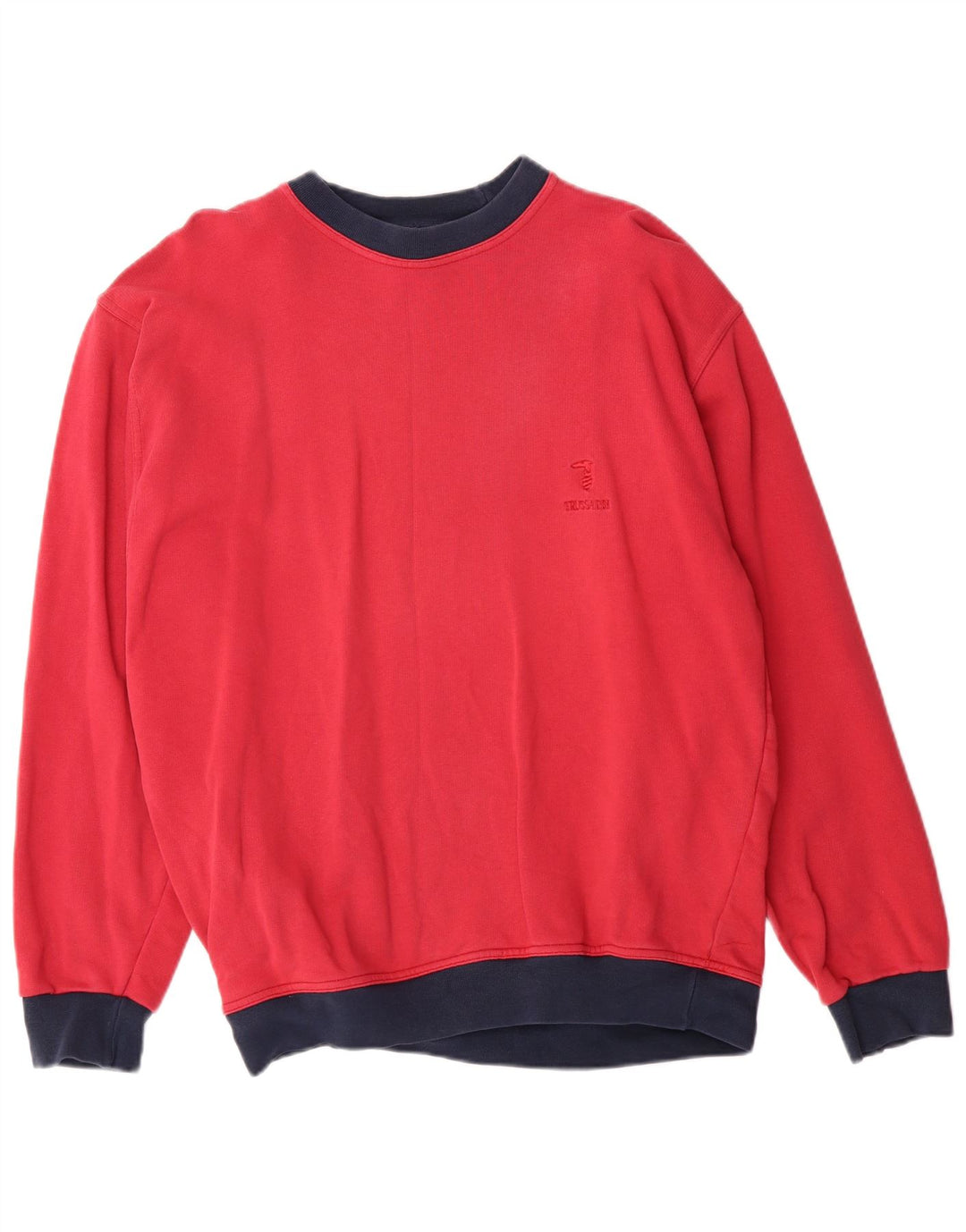 Trussardi Herre Sweatshirt Jumper Large Pink Colourblock Bomuld