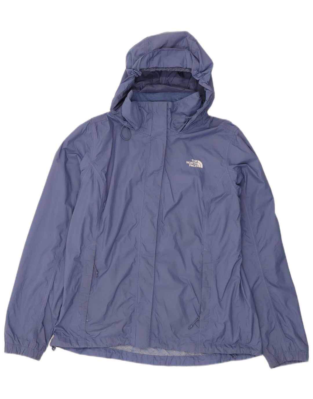 The North Face Regnjakke med hætte til kvinder UK 16 Stor blå nylon