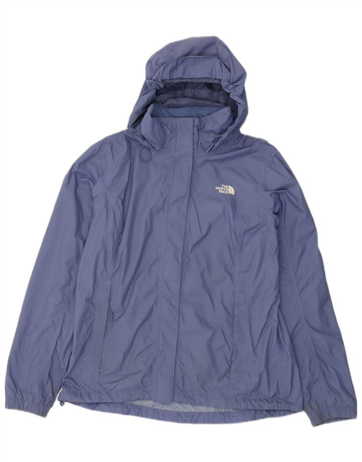 The North Face Regnjakke med hætte til kvinder UK 16 Stor blå nylon