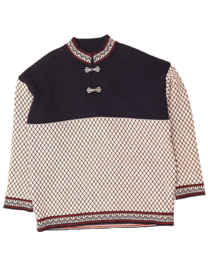 GOLFER'S mænds sweater med rund hals til mænd Medium marineblå farveblok