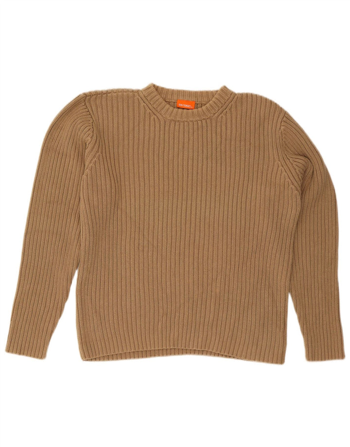 Gin Tonic Herre Crew Neck Jumper Sweater XL Beige Bomuld
