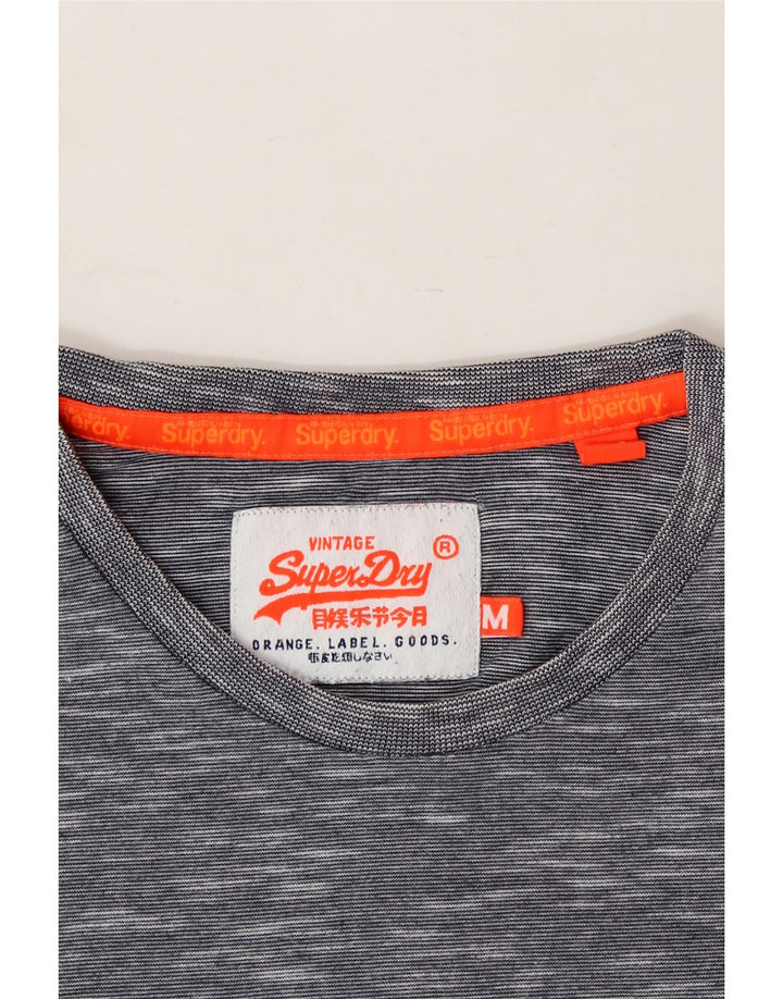 SUPERDRY Mens T-Shirt Top Medium Grey Flecked Vintage Superdry and Second-Hand Superdry from Messina Hembry 