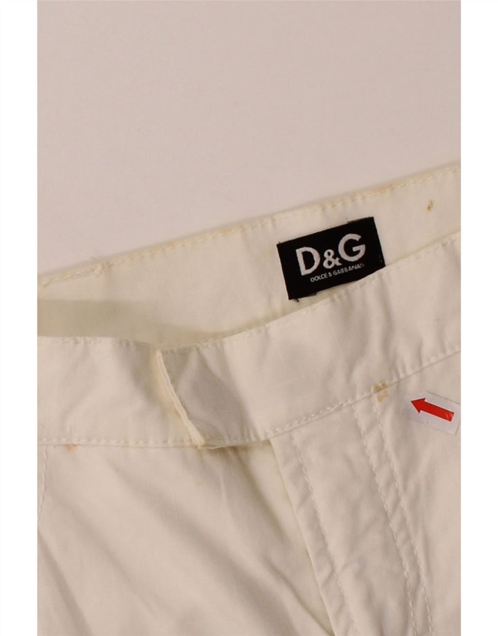 DOLCE & GABBANA Womens Straight Casual Trousers W30 L30 White Vintage Dolce & Gabbana and Second-Hand Dolce & Gabbana from Messina Hembry 
