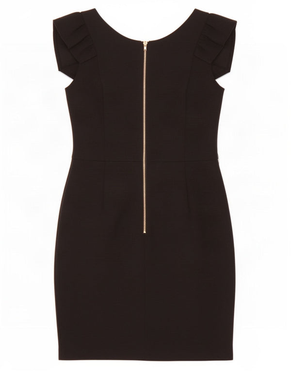 Warehouse Womens Sleeveless Sheath Dress UK 12 Medium Black Polyester