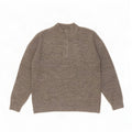 Marks & Spencer Dame Zip Neck Jumper Sweater UK 14 Large Grå Akryl
