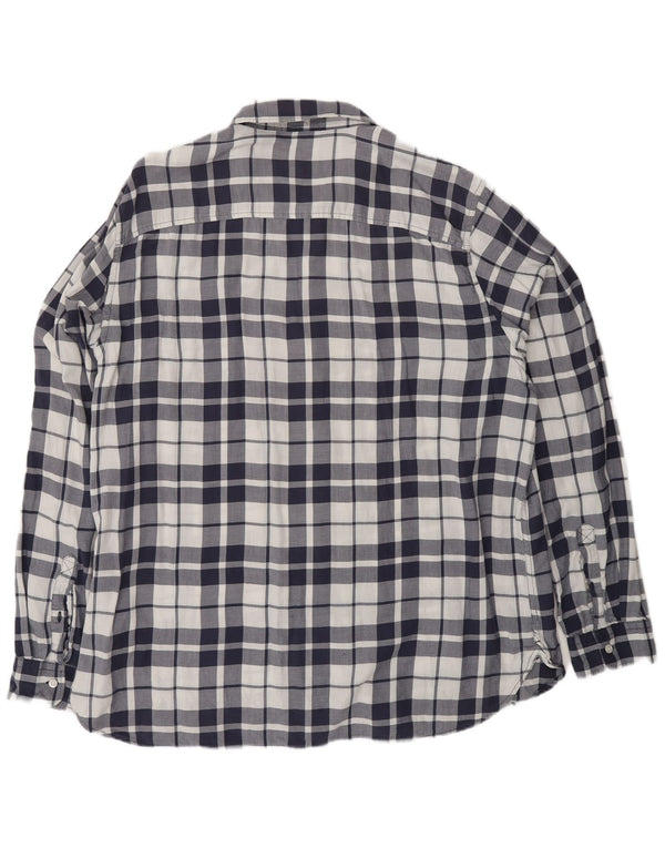 TIMBERLAND Herre Regular Fit skjorte 2XL marineblå ternet bomuld