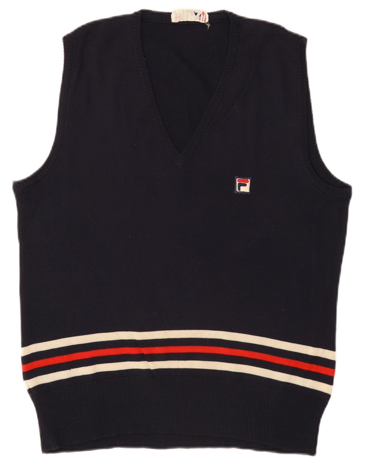 Fila Herrevest Tank Top UK 40 Mellem marineblå stribet uld