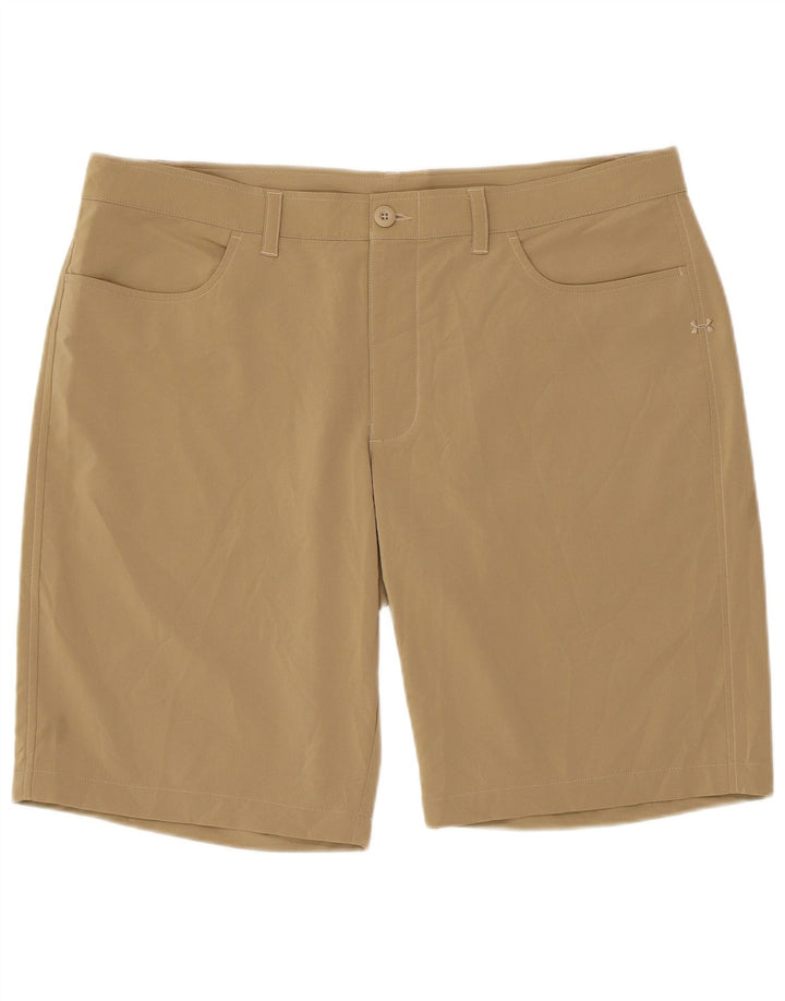 Under Armour Herre Fitted Casual Shorts W38 XL Brun