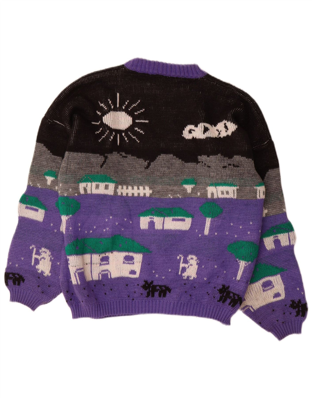 ALTA MODA Dame sweater med rund hals DK 16 Stor lilla farveblok