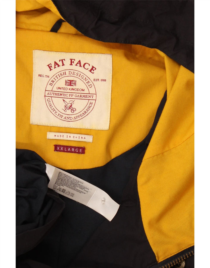 Fat Face Herre Hooded Utility Jacket UK 44 2XL Navy Blue Polyester