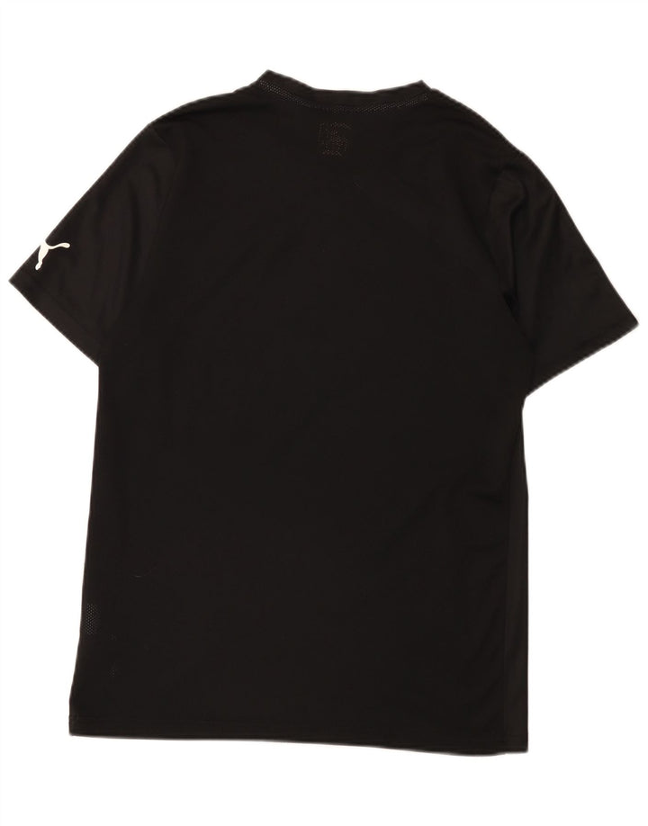 Puma Herre T-Shirt Top Medium Sort Colourblock Polyester