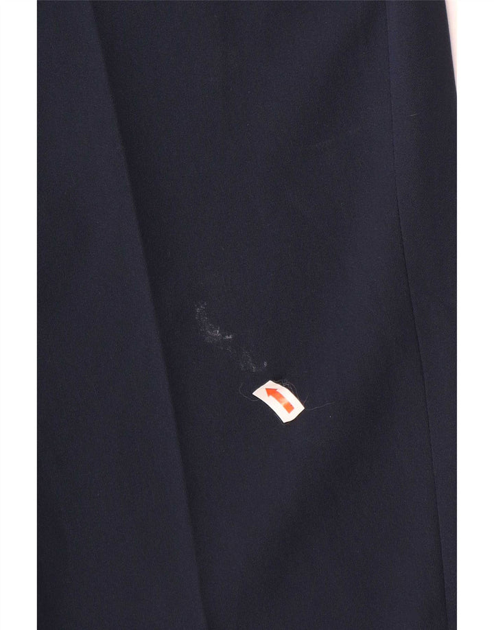 Zara Dame Slim Cropped Bukser Large W34 L26 Navy Blue