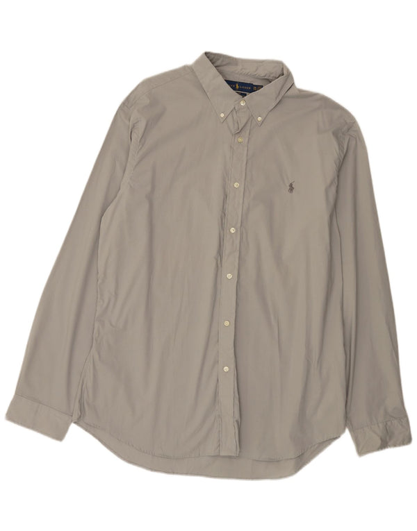 Ralph Lauren herre Slim Fit skjorte 2XL grå bomuld